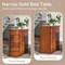 Tall Wooden End Table with Storage Drawer, Slim Side Table for Small Spaces